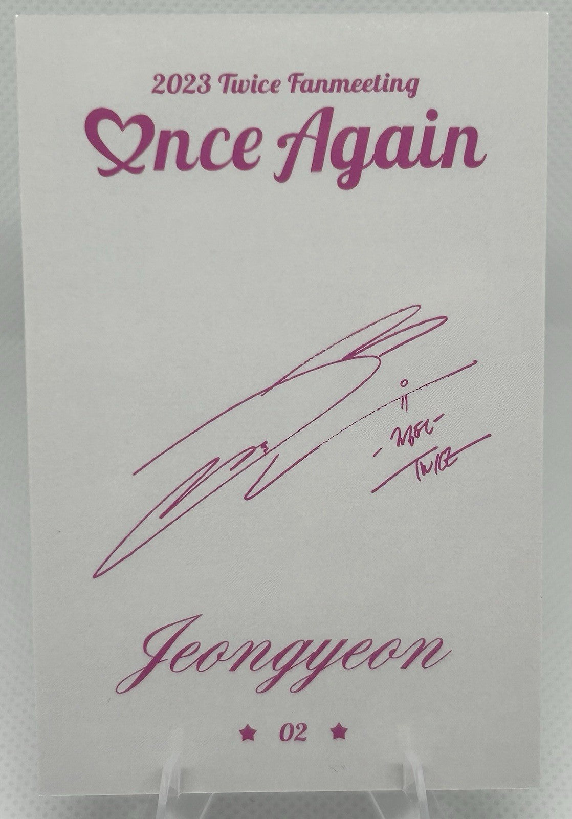 TWICE 2023 Fanmeeting ONCE AGAIN Official Trading Card #02 JEONGYEON NM1