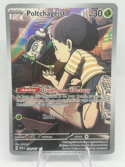 Pokemon Poltchageist 171/167 IR Illustration Rare Twilight Masquerade TWM NM0