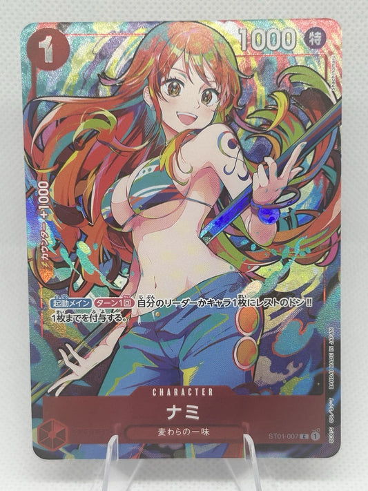 One Piece Nami ST01-007 C Alt Art Promo Storage Box Set Parallel Japanese NM0