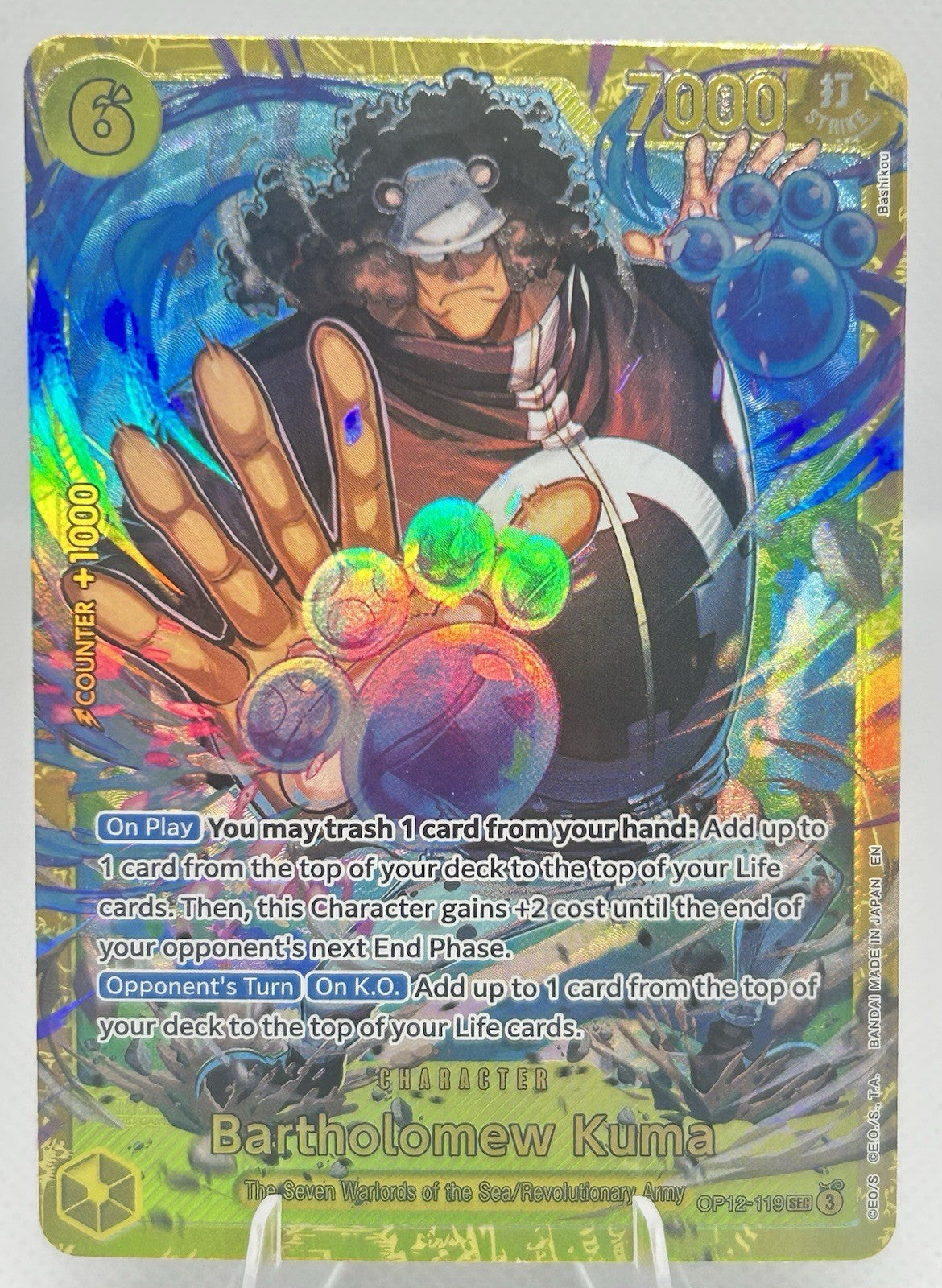 One Piece TCG Bartholomew Kuma OP12-119 SEC Legacy of the Master English NM0