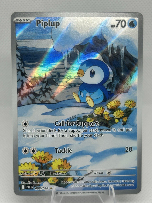 Piplup 098/094 Illustration Rare IR - Phantasmal Flames ME02 - Full Art - NM0