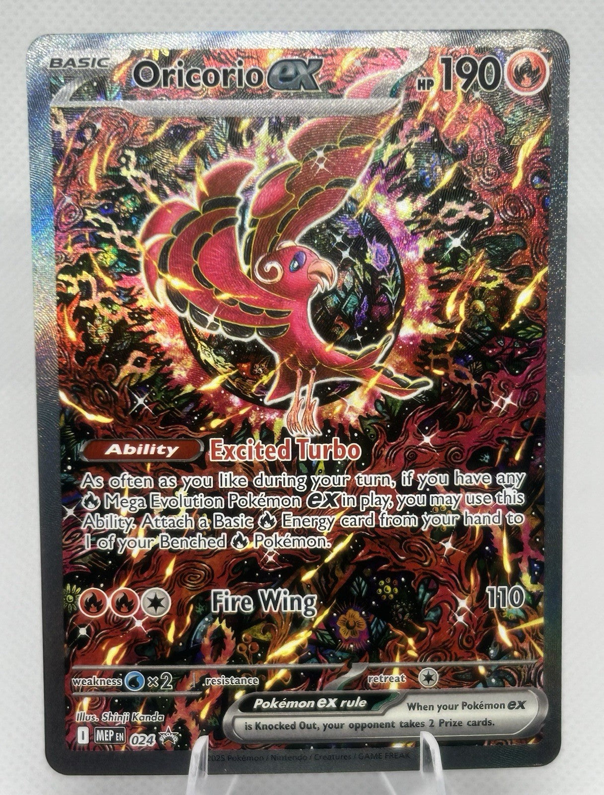 Pokemon TCG Oricorio ex MEP EN 024 Promo - Full Art - Mega Evolution NM0