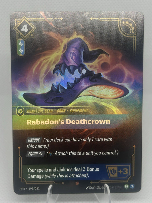 Riftbound League of Legends TCG Rabadon's Deathcrown 191/221 Foil Epic NM0