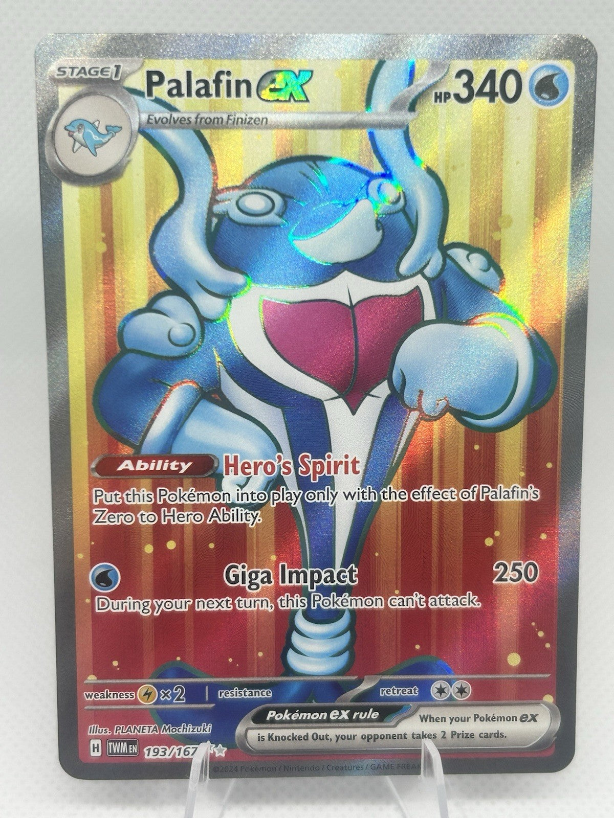 Pokemon Palafin ex 193/167 Twilight Masquerade Ultra Rare Full Art NMPokemon Pal0