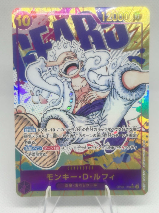 One Piece Japanese Monkey D. Luffy OP05-119 SEC Parallel Alt Art Gear 5 LP0